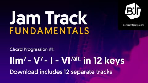 Product image for IIm7 – V7 – I – VI7alt. chord progression in 12 keys